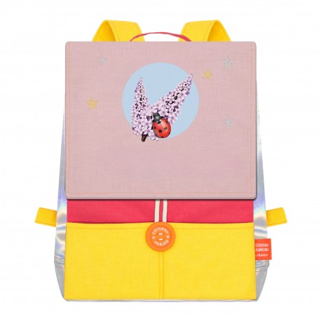 SAC A DOS ILLUSTRÉ COCCINELLE LILAS