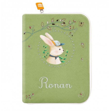 PROTEGE CARNET DE SANTE LAPIN CASQUETTE